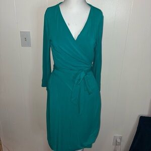 Diane von furstenburg Teal wrap dress